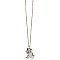 Silver Metal Hang in There Cat Necklace