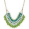 Lime & Turquoise Bead Bib Necklace