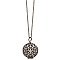 Silver Filigree Round Essential Oil Diffuser Locket Long Necklace