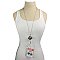 Badge Buttons Silver Snap on Flower Pendant Badge Holder Necklace