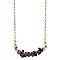 Live with Strength Amethyst Stone Chip Necklace