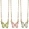 Morning Dew Crystal Butterfly Necklace