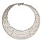 Silver Bead Collar Necklace