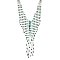 Silver Chain & Bead Bib Fringe Necklace