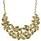 Gold Leaves Statement Necklace
