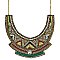 Gold & Beaded Crystal Bib Necklace