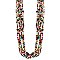 Facet & Seed Bead Multi Color Necklace