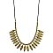 Gold Embossed Marquis Bib Necklace