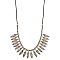 Silver Embossed Marquis Bib Necklace