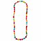Bright Beads Rainbow Stretch Necklace