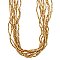 Gold Bead 10 Line Necklace