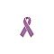 Purple Enamel Awareness Ribbon Tack Pin
