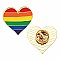 Rainbow Stripe Heart Enamel Pin