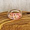Cottage Pink Clear Facet Resin Ring