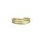 Gold 3 Band Adjustable Toe Ring