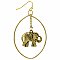 Exotic Elephant Gold Earring