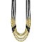 Black & Gold Bead Drape Necklace