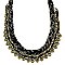 Black & Grey Braided Gold Chain Necklace