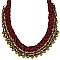 Red Braided Gold Chain Necklace