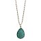 Turquoise Stone Teardrop Necklace