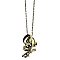 Long Gold Animal Rings Pendant Necklace