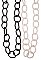 38" Facet Bead Link Necklace