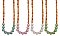 16" Natural/Painted Wood Bead Necklace