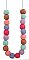 26" Multi Yarn Wrapped Bead Necklace