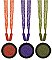 30" 6 Line Embedded Seed Bead Pendant Necklace