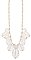 16" Gold Metal Clear Facet Bead Dangle Necklace